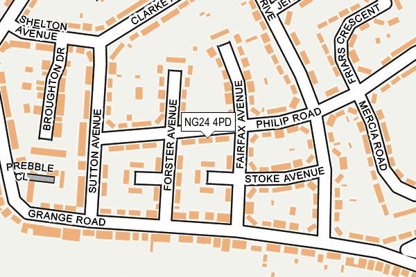 NG24 4PD map - OS OpenMap – Local (Ordnance Survey)