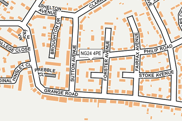 NG24 4PE map - OS OpenMap – Local (Ordnance Survey)