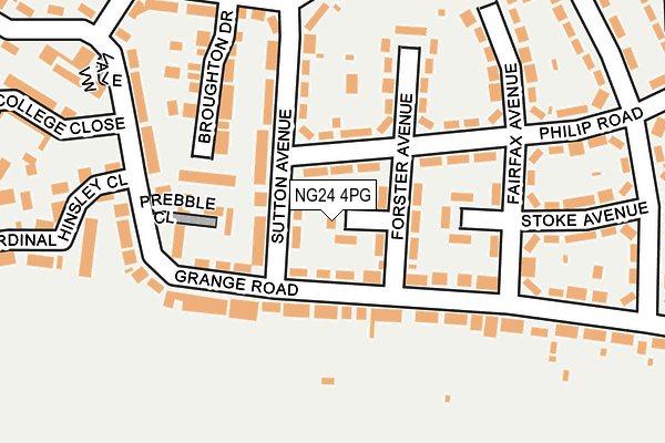 NG24 4PG map - OS OpenMap – Local (Ordnance Survey)