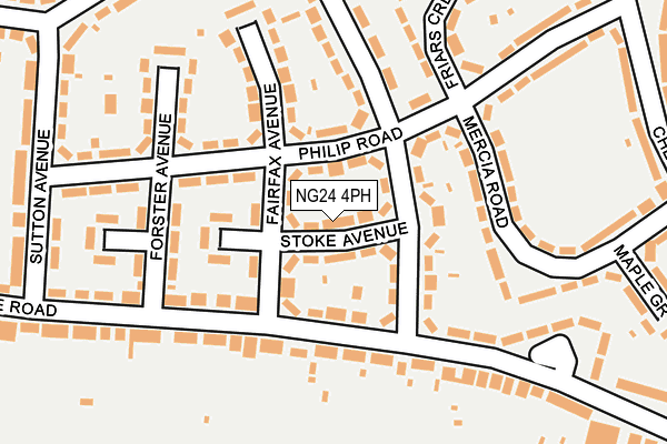 NG24 4PH map - OS OpenMap – Local (Ordnance Survey)