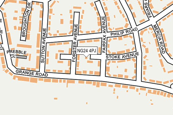 NG24 4PJ map - OS OpenMap – Local (Ordnance Survey)