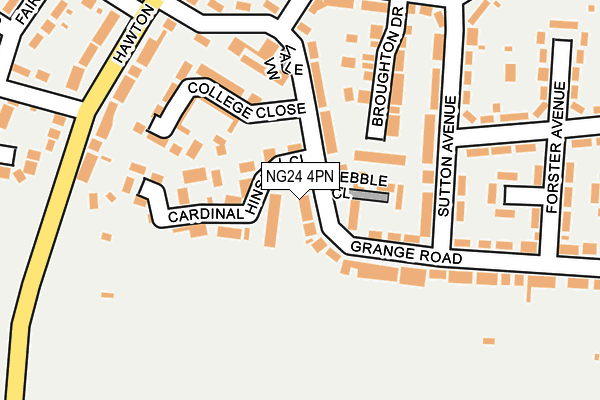 NG24 4PN map - OS OpenMap – Local (Ordnance Survey)