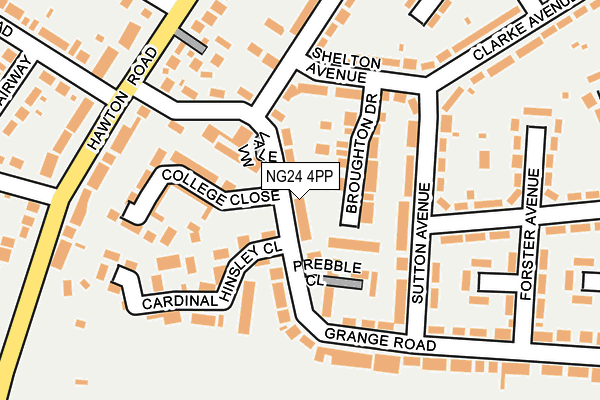 NG24 4PP map - OS OpenMap – Local (Ordnance Survey)