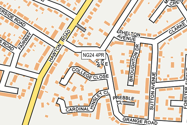 NG24 4PR map - OS OpenMap – Local (Ordnance Survey)