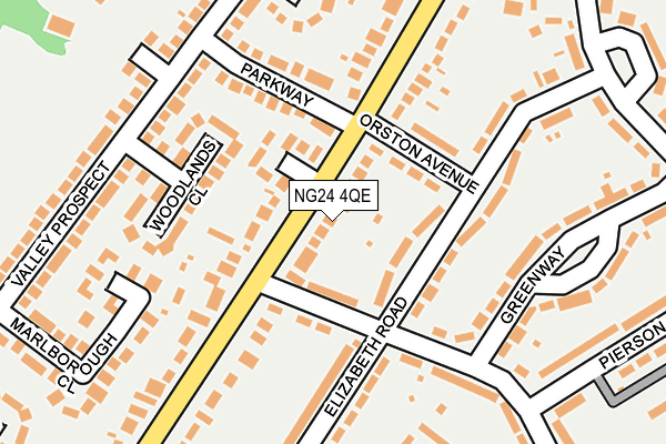 NG24 4QE map - OS OpenMap – Local (Ordnance Survey)