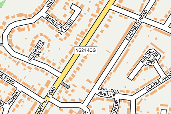 NG24 4QG map - OS OpenMap – Local (Ordnance Survey)