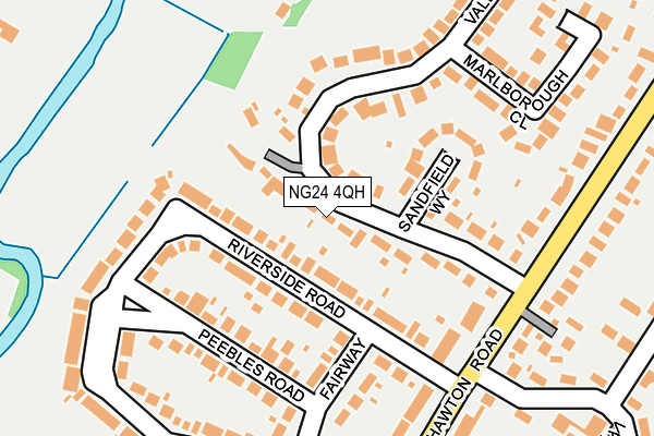 NG24 4QH map - OS OpenMap – Local (Ordnance Survey)