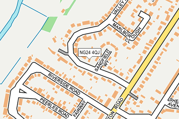 NG24 4QJ map - OS OpenMap – Local (Ordnance Survey)