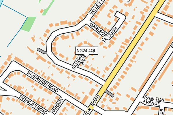 NG24 4QL map - OS OpenMap – Local (Ordnance Survey)