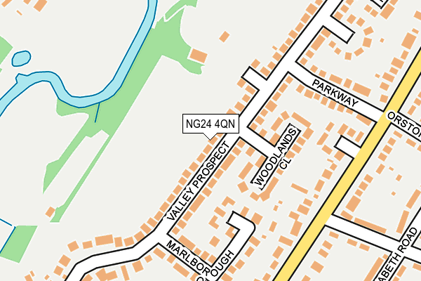 NG24 4QN map - OS OpenMap – Local (Ordnance Survey)