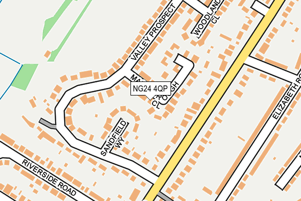 NG24 4QP map - OS OpenMap – Local (Ordnance Survey)