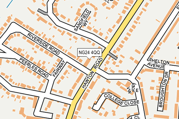 NG24 4QQ map - OS OpenMap – Local (Ordnance Survey)