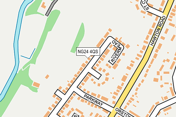 NG24 4QS map - OS OpenMap – Local (Ordnance Survey)