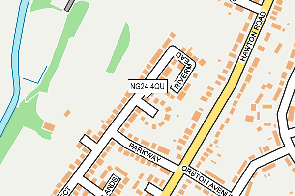 NG24 4QU map - OS OpenMap – Local (Ordnance Survey)
