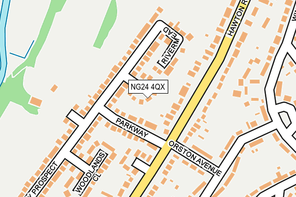 NG24 4QX map - OS OpenMap – Local (Ordnance Survey)