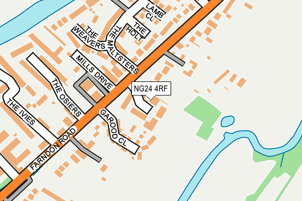 NG24 4RF map - OS OpenMap – Local (Ordnance Survey)