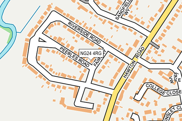 NG24 4RG map - OS OpenMap – Local (Ordnance Survey)