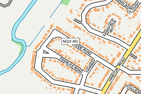 NG24 4RJ map - OS OpenMap – Local (Ordnance Survey)