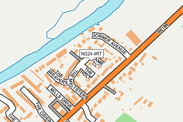 NG24 4RT map - OS OpenMap – Local (Ordnance Survey)