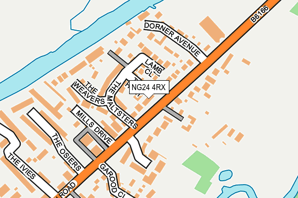 NG24 4RX map - OS OpenMap – Local (Ordnance Survey)