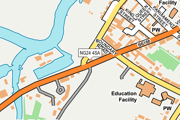 NG24 4SA map - OS OpenMap – Local (Ordnance Survey)