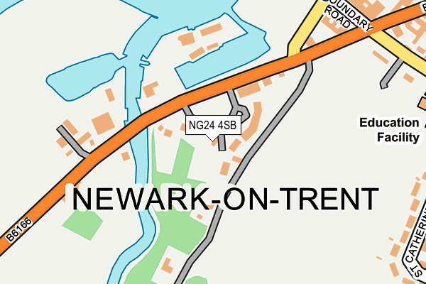 NG24 4SB map - OS OpenMap – Local (Ordnance Survey)