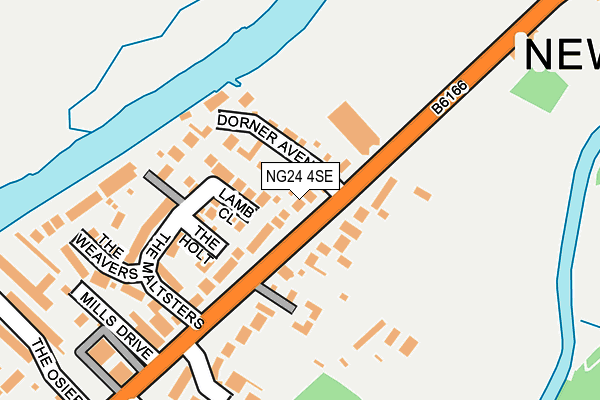 NG24 4SE map - OS OpenMap – Local (Ordnance Survey)