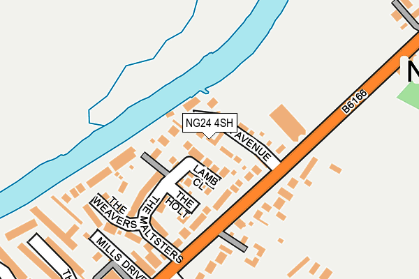NG24 4SH map - OS OpenMap – Local (Ordnance Survey)