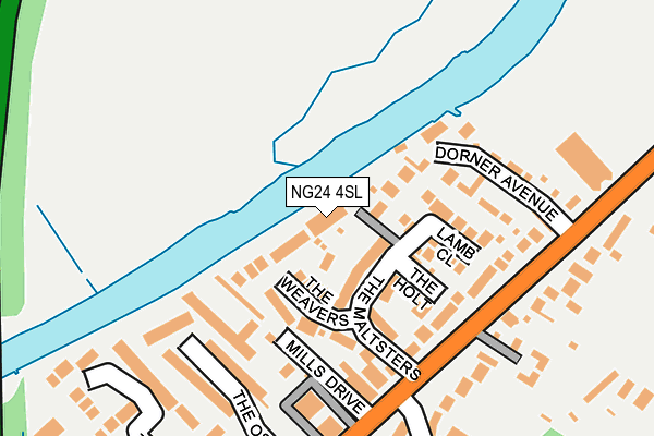 NG24 4SL map - OS OpenMap – Local (Ordnance Survey)
