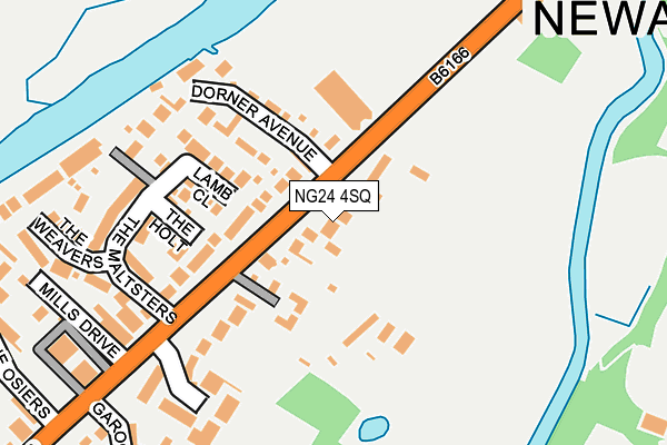 NG24 4SQ map - OS OpenMap – Local (Ordnance Survey)