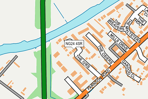 NG24 4SR map - OS OpenMap – Local (Ordnance Survey)