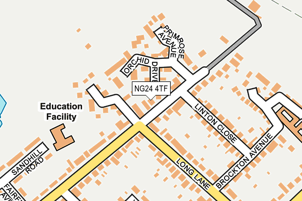 NG24 4TF map - OS OpenMap – Local (Ordnance Survey)