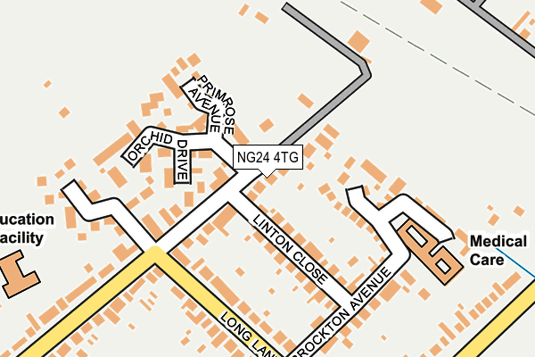 NG24 4TG map - OS OpenMap – Local (Ordnance Survey)