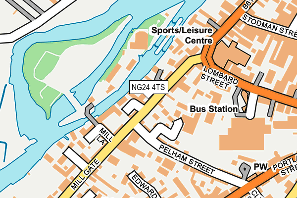 NG24 4TS map - OS OpenMap – Local (Ordnance Survey)