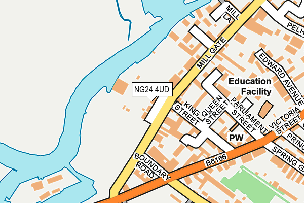 NG24 4UD map - OS OpenMap – Local (Ordnance Survey)