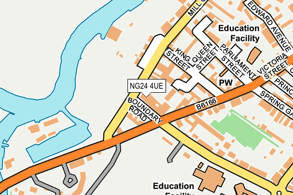 NG24 4UE map - OS OpenMap – Local (Ordnance Survey)