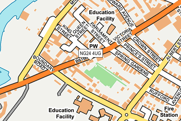 NG24 4UG map - OS OpenMap – Local (Ordnance Survey)