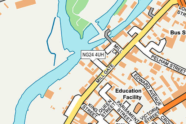 NG24 4UH map - OS OpenMap – Local (Ordnance Survey)