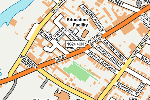 NG24 4UN map - OS OpenMap – Local (Ordnance Survey)
