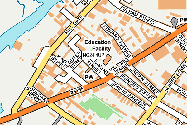 NG24 4UP map - OS OpenMap – Local (Ordnance Survey)
