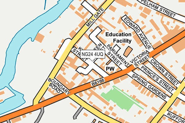 NG24 4UQ map - OS OpenMap – Local (Ordnance Survey)