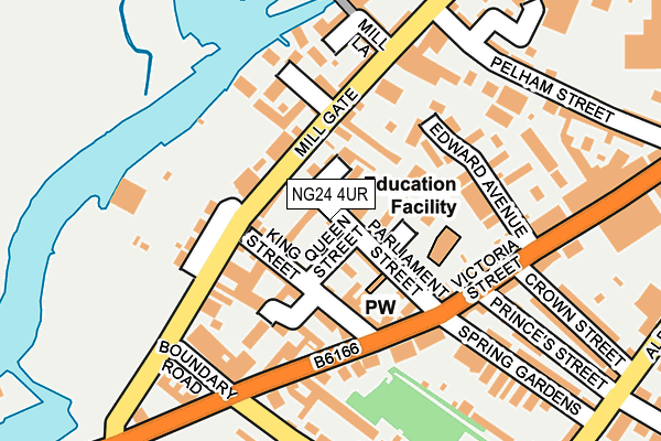 NG24 4UR map - OS OpenMap – Local (Ordnance Survey)