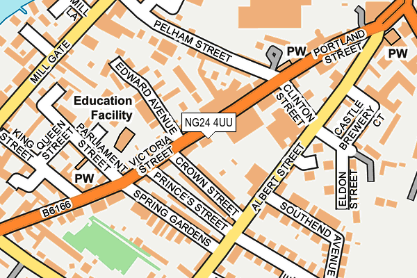 NG24 4UU map - OS OpenMap – Local (Ordnance Survey)