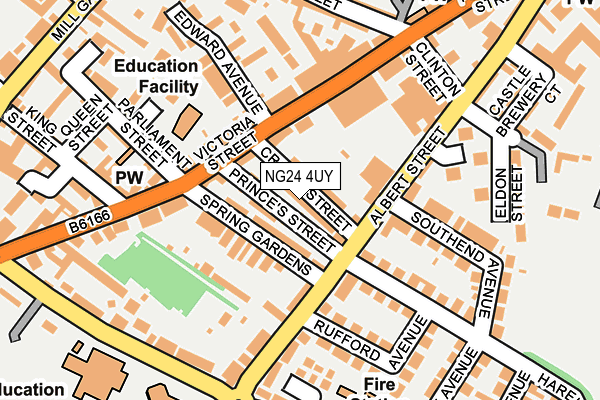 NG24 4UY map - OS OpenMap – Local (Ordnance Survey)
