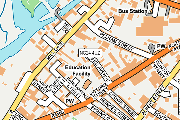 NG24 4UZ map - OS OpenMap – Local (Ordnance Survey)