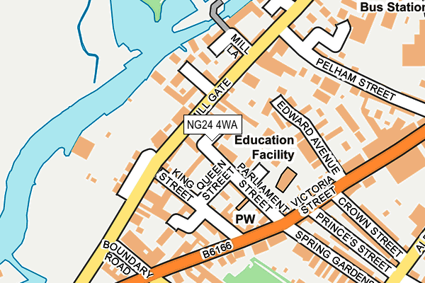 NG24 4WA map - OS OpenMap – Local (Ordnance Survey)