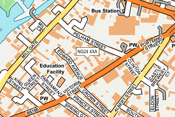 NG24 4XA map - OS OpenMap – Local (Ordnance Survey)