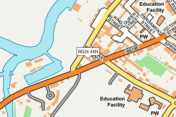 NG24 4XH map - OS OpenMap – Local (Ordnance Survey)