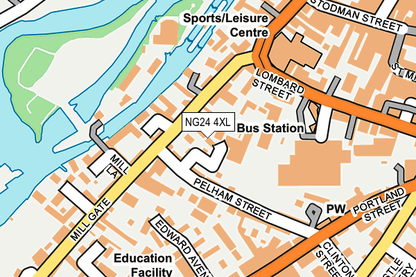 NG24 4XL map - OS OpenMap – Local (Ordnance Survey)