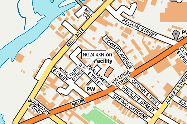 NG24 4XN map - OS OpenMap – Local (Ordnance Survey)